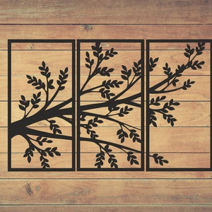 Tree Panel  SVG/DXF - Digital Download svg,dxf,pdf,ai,cdr - Laser cnc Plasma Waterjet, Tree  Dxf - Tree Svg - Dxf Files - Svg Files