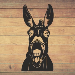 Donkey SVG/DXF - Digital Download Pdf, Dxf, Cdr, Ai, Svg - Laser CNC Plasma Waterjet - Donkey Dxf - Donkey Svg - metal cutting