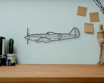 Spitfire Mk XIV SVG Dxf Airplane Model | CNC Laser Cut File
