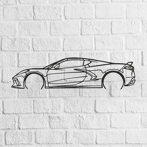 Chevrole.t Corvett.e C8 Dxf - Chevrole.t Corvett.e C8 Svg - Digital Download Pdf, Dxf, Cdr, Ai, Svg - Laser CNC Plasma Waterjet