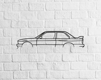 E30 M3 SVG/DXF - E30 M3 Dxf - E30 M3 Svg - téléchargement numérique Pdf, Dxf, Cdr, Ai, Svg - Laser CNC Plasma jet d'eau - fichiers vectoriels de voiture