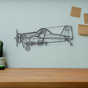 Air Tractor 301 SVG DXF Flygplansmodell | CNC Laserskuren Fil