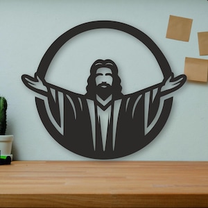 Jesus SVG/DXF - Jesus Dxf - Jesus Svg - Digital Download (Dxf, Svg, Pdf, Cdr, Ai)-Laser CNC Plasma Waterjet - Dxf Files - Svg Files