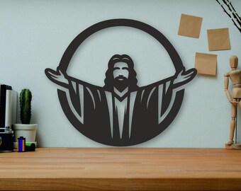 Jesus SVG/DXF - Jesus Dxf - Jesus Svg - Digital Download (Dxf, Svg, Pdf, Cdr, Ai)-Laser CNC Plasma Waterjet - Dxf Files - Svg Files