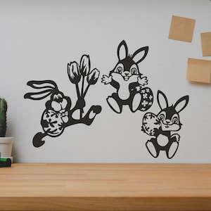 Lapin de Pâques SVG/DXF - Téléchargement numérique (Dxf, Svg, Pdf, Cdr, Ai) - Laser CNC Plasma Waterjet - Lapin de Pâques Dxf - Lapin de Pâques Svg