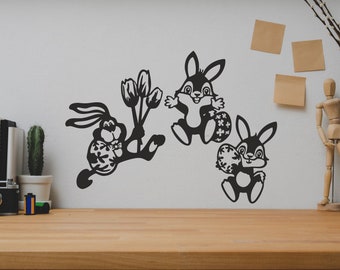 Easter bunny SVG/DXF - Digital Download (Dxf, Svg, Pdf, Cdr, Ai) - Laser CNC Plasma Waterjet - Easter bunny Dxf - Easter bunny Svg