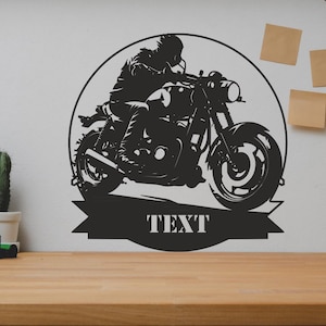 Custom Motorcycle Vector Design SVG DXF Pdf Cdr Ai | Editable Laser Cut File for CNC Plasma Engraving | Personalized Digital Art