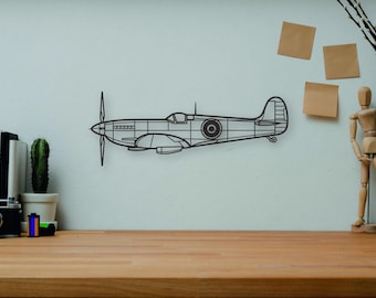 Spitfire MK IX Alt Svg Dxf Airplane Model | CNC Laser Cut File