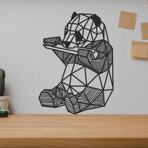 Geometrische Panda SVG/DXF - digitale download Pdf, Dxf, Cdr, Ai, Svg - Laser CNC plasma waterjet - Panda Dxf - Panda Svg - Dxf-bestanden