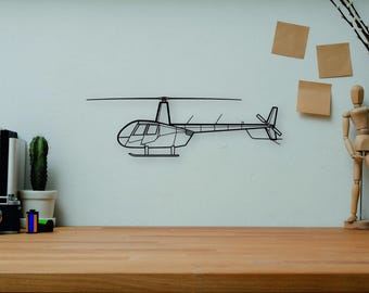 R44 Raven SVG DXF Helicopter Model | CNC Laser Cut File