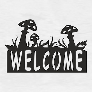 Welcome Door Decor SVG/DXF - Digital Download (Dxf, Svg, Pdf, Cdr, Ai) - Laser CNC Plasma Waterjet - Welcome Dxf - Welcome Svg metal cutting