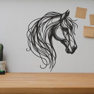 Pferd SVG/DXF - Digitaler Download Pdf, Dxf, Cdr, Ai,Svg - Laser CNC-Plasma Wasserstrahl -Pferd Dxf -Pferd Säge -Svg Dateien-Dxf Dateien