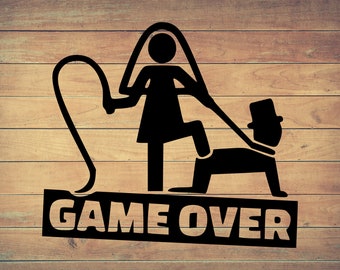 Game over SVG/DXF - Digital Download (Dxf, Svg, Pdf, Cdr, Ai) - Laser CNC Plasma Waterjet - Game over Dxf - Game over Svg - metal cutting