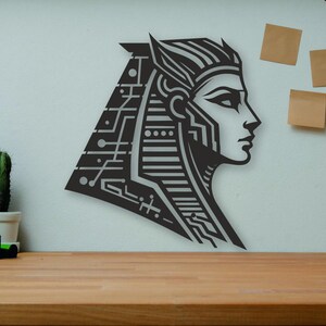 Queen Egypt SVG / Queen Egypt DXF - Pharaoh Dxf - Pharaoh  Svg - Digital Download svg,dxf,pdf,ai,cdr - Laser cnc Plasma Waterjet, Dxf Files