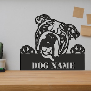 Bulldog Británico SVG/DXF - Descarga Digital Pdf, Dxf, Cdr, Ai, Svg - Láser CNC Plasma Waterjet - Bulldog Británico Dxf - Bulldog Británico Svg
