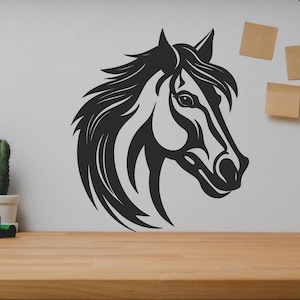 Cheval SVG/DXF - téléchargement numérique Pdf, Dxf, Cdr, Ai, Svg - Laser CNC Plasma jet d'eau - cheval Dxf - cheval Svg - découpe de métal - fichiers Dxf