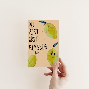 Karte zur Einschulung Zitronen ⎮ Du bist erstklassig