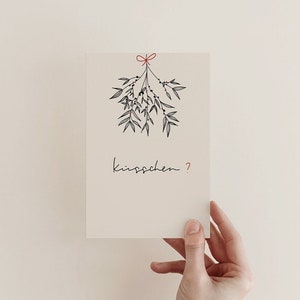 Weihnachtskarte Mistelzweig⎮ Grußkarte Weihnachten & Feiertage
