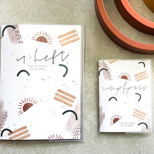 U-Heft & Impfpass Hülle BOHO aus weichem PVC⎪Geschenk zur Geburt⎪personalisiert⎪individuelles Geschenk Kind