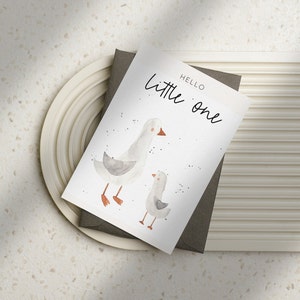 Karte zur Geburt in Din A6 | hello little one