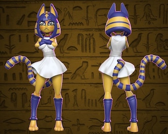 Ankha Zone | Dancing Cat Animal Crossing | 3D Printed | Solid Resin | Figurine | 1/12th Scale