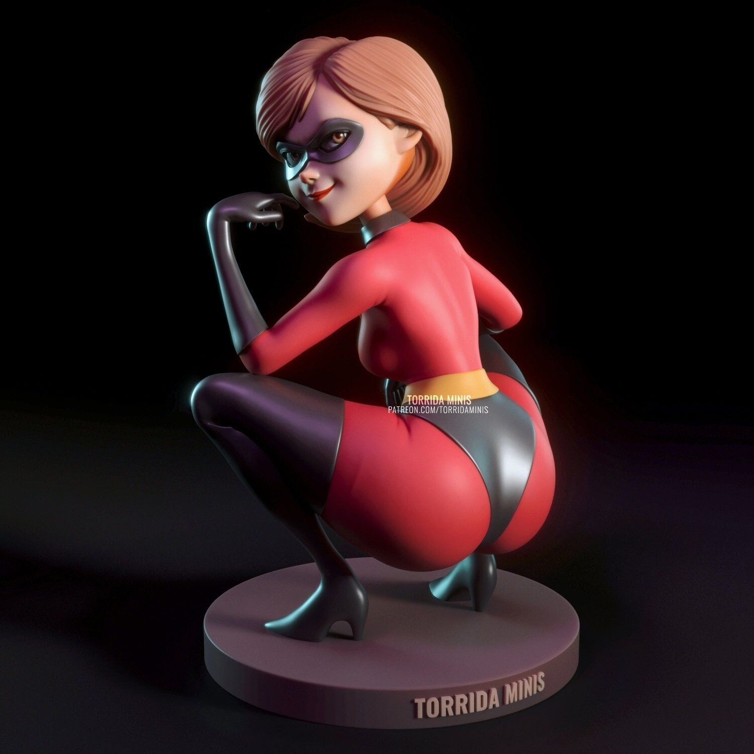 Elastigirl Squatting Figurine 3D Printed Solid Resin - Etsy