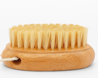 Handmade Bamboo Nail Brush with Coconut bristles, Vegan, Customised.