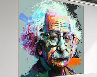 Large Size Handpainted Colourful Einstein Art Dream Big Dreams, Graffiti Art, Pop Art