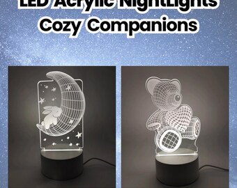 Led Acrylic NightLights - Cozy Companions