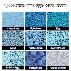 1,000 Perler Bead Bag - Cool Breeze