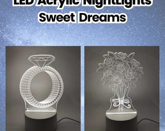 Led Acrylic NightLights - Sweet Dreams Collection