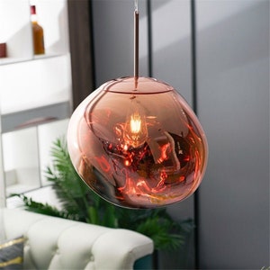 Lava Glass Glass Balls Melt Hanging Lamp Chandelier Lighting Dining Room Ceiling Lamp Red - By SeanMiller