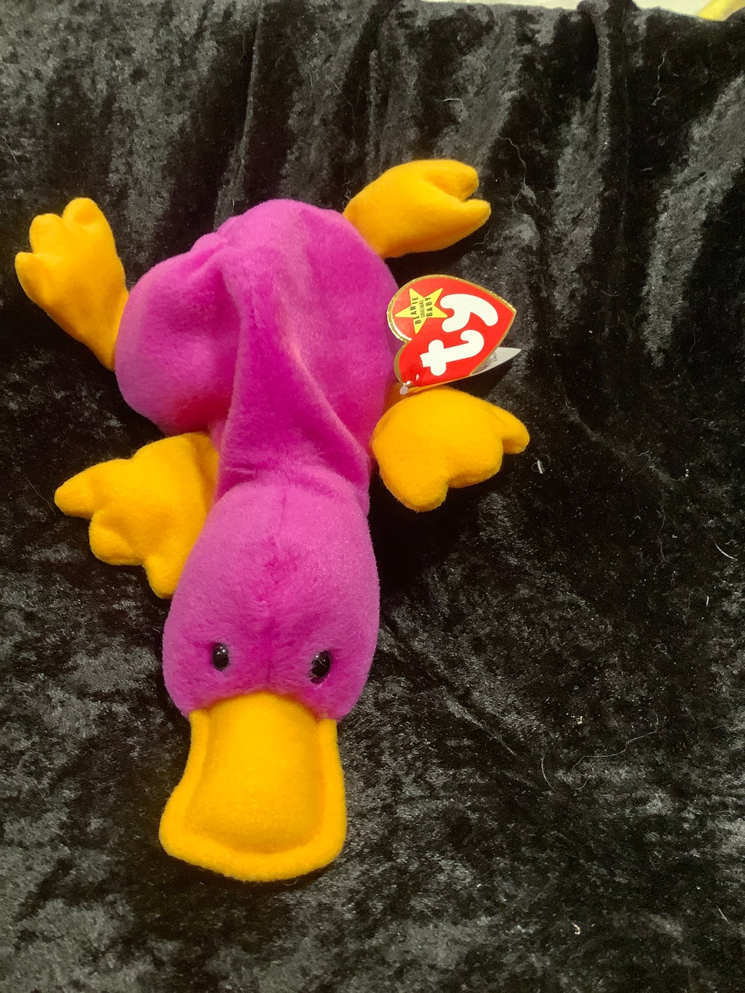 ty-beanie-baby-patti-the-platypus-1993-retired-rare-pvc-pellets-mint-w