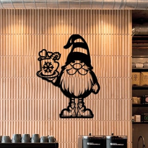 Muurkunst metaalkabouter: koffiedecor, gotische kerstversiering
