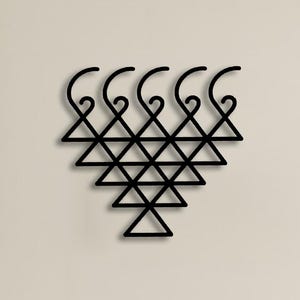 Saraswati Yantra Metal Wall Art: Indian Goddess Puja Decor
