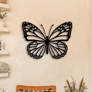 Butterfly Metal Wall Art, Wedding Gift, Metal Butterfly Wall Decor, Housewarming Gift, Metal Wall Hanging, Interior Design, Nature Wall Art image 2