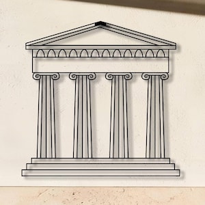 Parthenon Metal Wall Decor, Acropolis Design Greek Wall Decor, Nashville Wall Art, Antique Decor, Historical Buildings, Ancient Greek Art