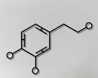 Dopamin-Molekül Metall Wandkunst: Wissenschaft Wohnkultur