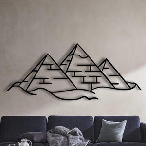 Decorazione da parete in metallo raffigurante le piramidi egiziane, arte murale storica, regali da viaggio, grande decorazione da parete raffigurante le piramidi, decorazioni dal design antico, grande decorazione da parete