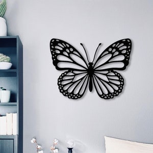 Butterfly Metal Wall Art, Wedding Gift, Metal Butterfly Wall Decor, Housewarming Gift, Metal Wall Hanging, Interior Design, Nature Wall Art image 1