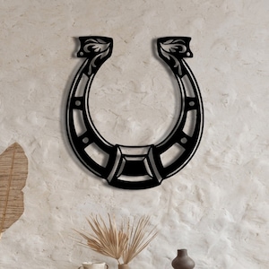 Horseshoe Metal Wall Art, Unique Wall Decor, Horseshoe Wall Art, Metal Horseshoe Sign, Farm Stall Signs, Boho Home Decor, Front Door Sign