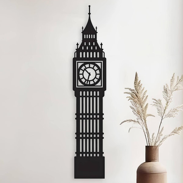 Big Ben Metal Wall Art: London Skyline, Modern Decor