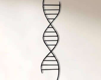 DNA Metal Wall Art: Minimalist Science Home Decor