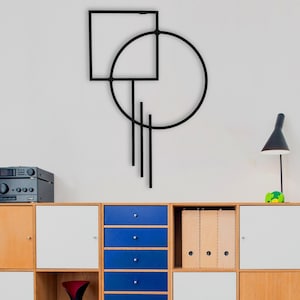 Geometric Metal Wall Art: Modern Minimalist Home Decor