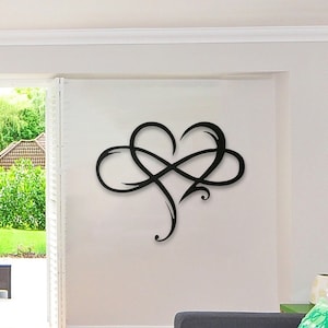 Infinity Heart Metal Wall Decor, Infinity Love, Metal Wall Art, Minimalist, Wedding Gift, Anniversary Gifts, Love Art, Gift for Lover