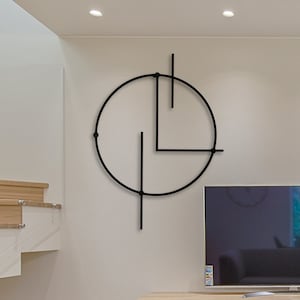 Geometric Lines Metal Wall Art: Minimalist Indoor/Outdoor Sign