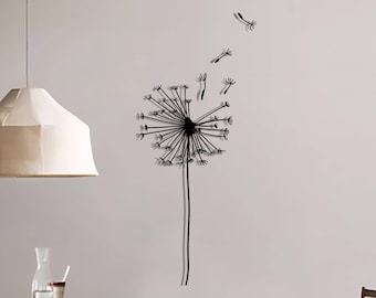 Dandelion Metal Wall Art: Flying Seeds Decor