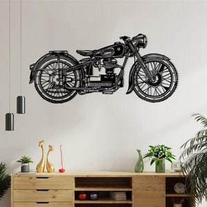 Motorrad Metallwandkunst: Cafe Racer, Harley Davidson Style
