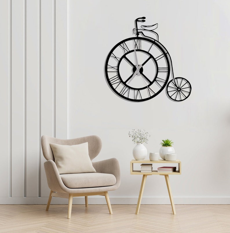 Bike Metal Wall Clock Metal Wall Decor Clock Decor Metal - Etsy