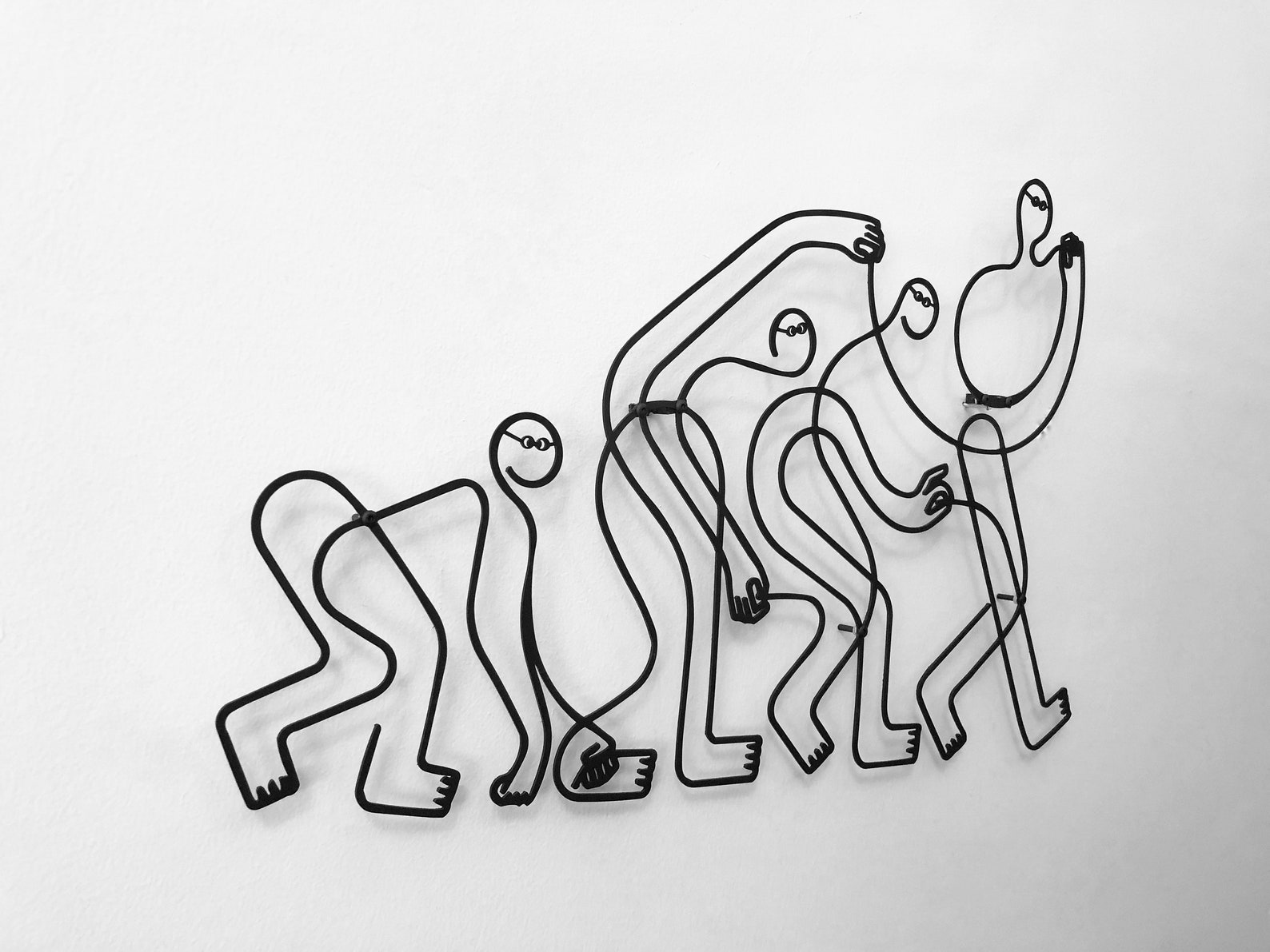 Human Evolution Metal Wall Art: Darwin Theory Decor - Etsy